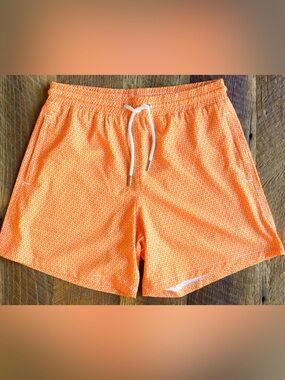 Volunteer Traditions Orange and White Tristar All Star Swim Trunks Men’s Small 🩳
